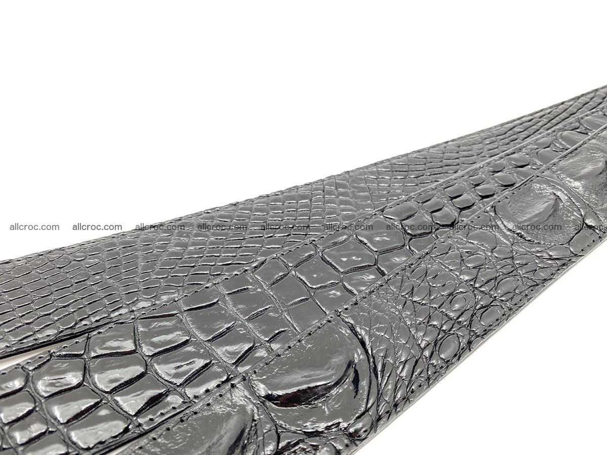 Handcrafted Crocodile leather hornback belt 794 Foto 10