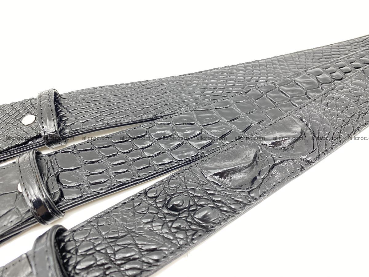 Handcrafted Crocodile leather hornback belt 794 Foto 11