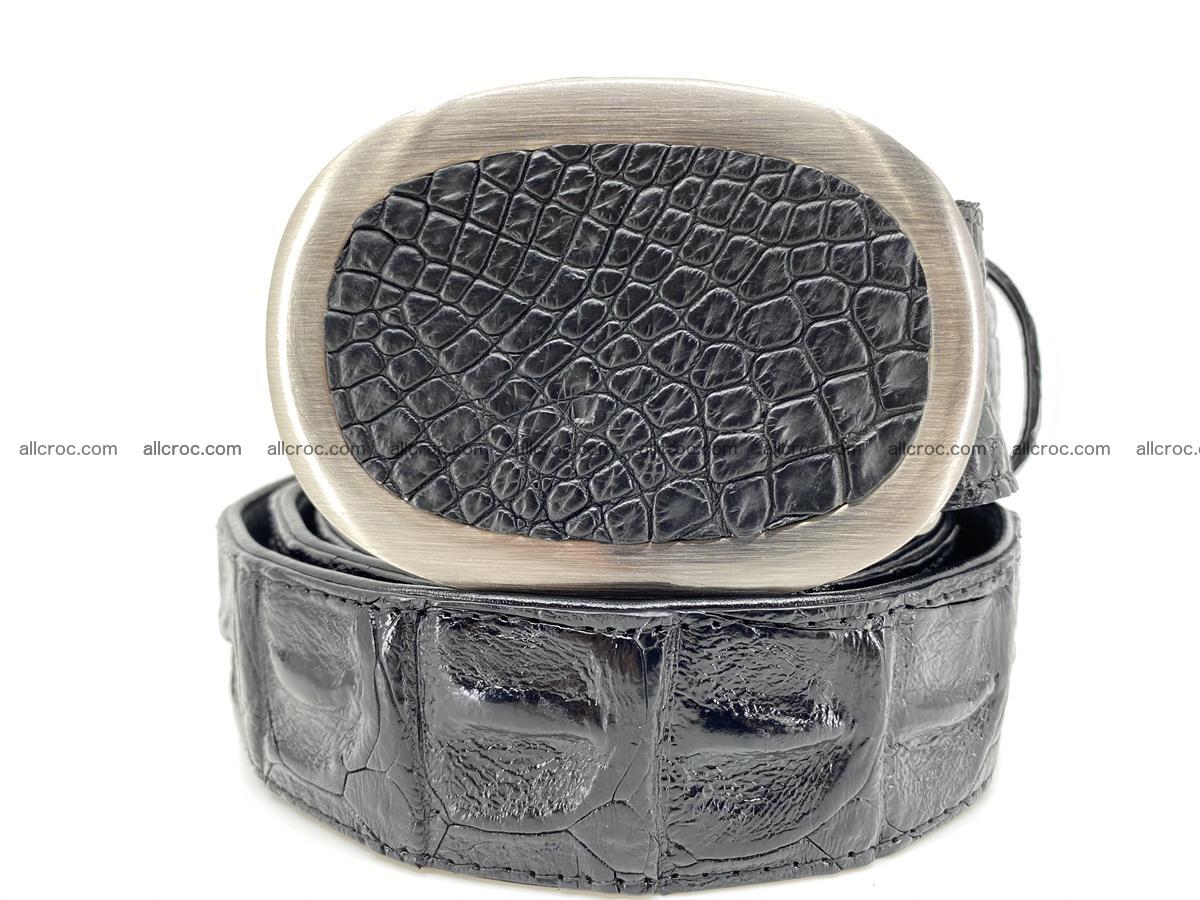 Handcrafted Crocodile leather hornback belt 794 Foto 0