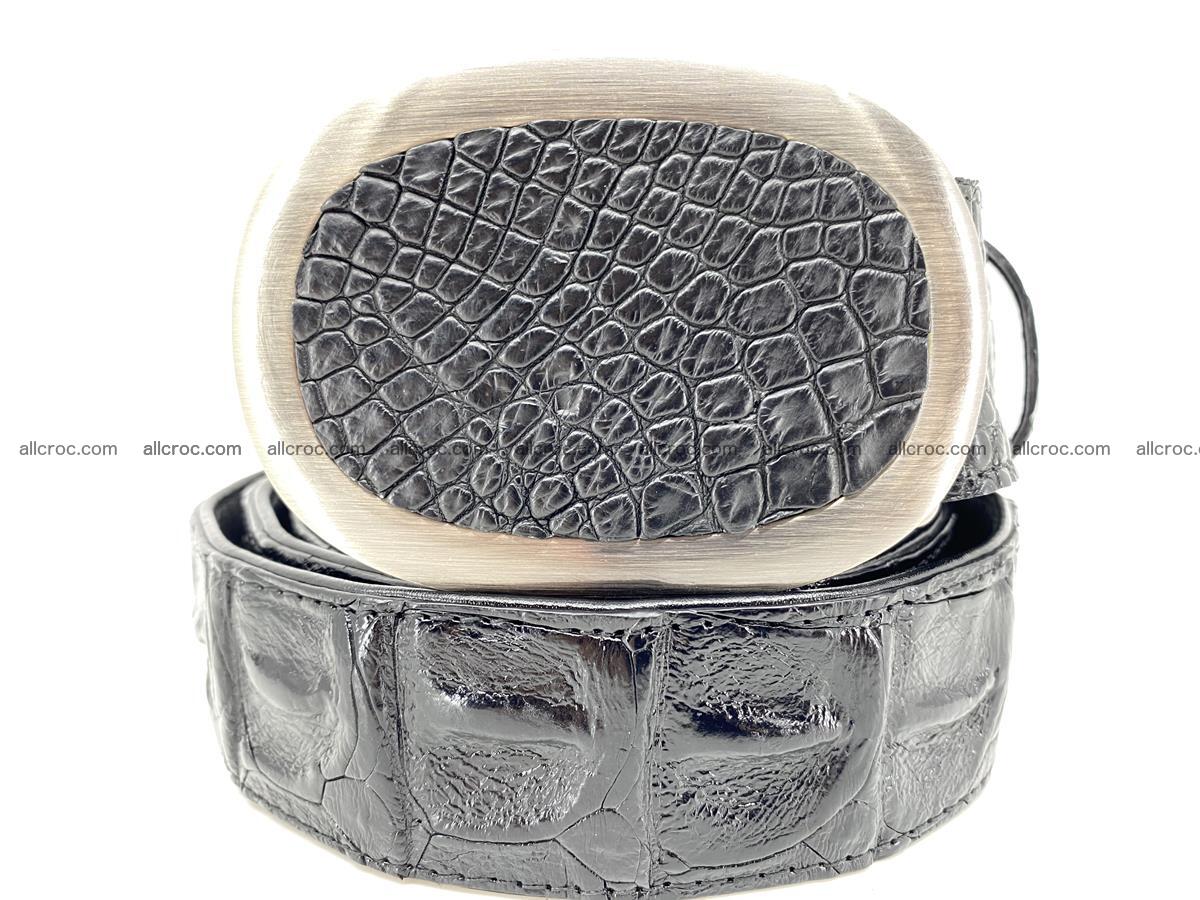 Handcrafted Crocodile leather hornback belt 794 Foto 12