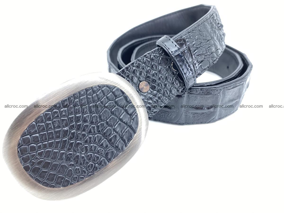 Handcrafted Crocodile leather hornback belt 794 Foto 1