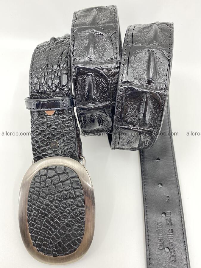Handcrafted Crocodile leather hornback belt 794 Foto 2