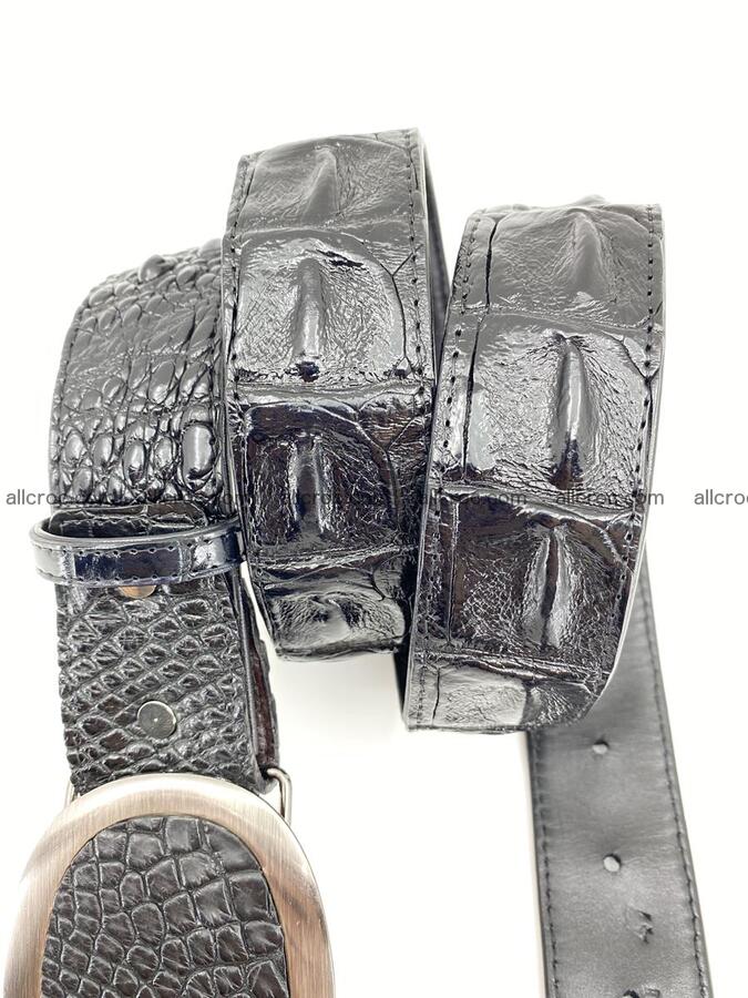 Handcrafted Crocodile leather hornback belt 794 Foto 3