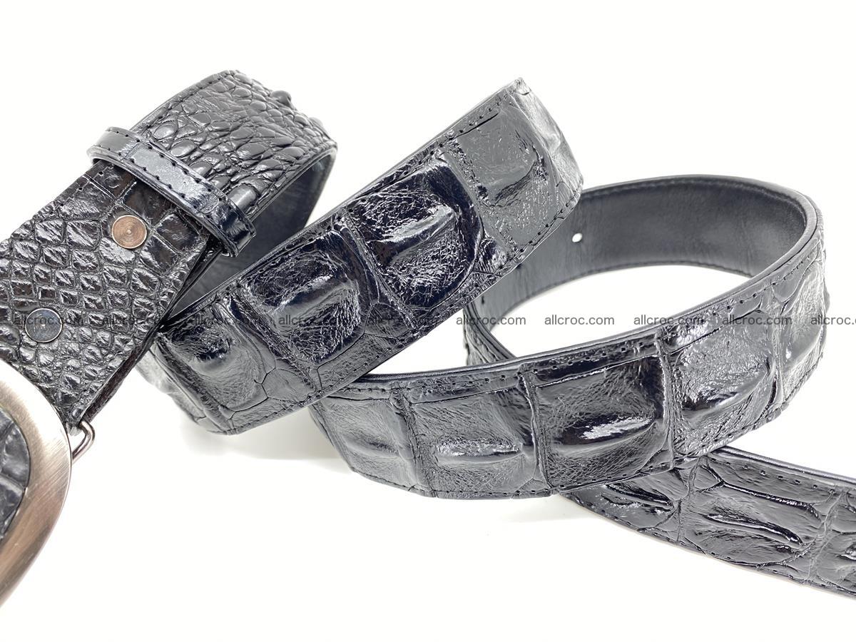 Handcrafted Crocodile leather hornback belt 794 Foto 5