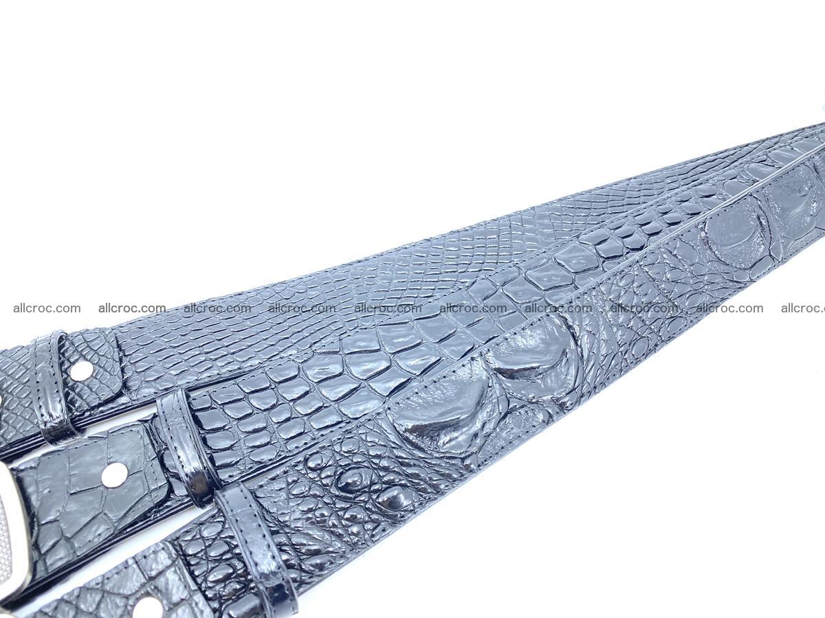 Handcrafted Crocodile leather hornback belt 807 Foto 10