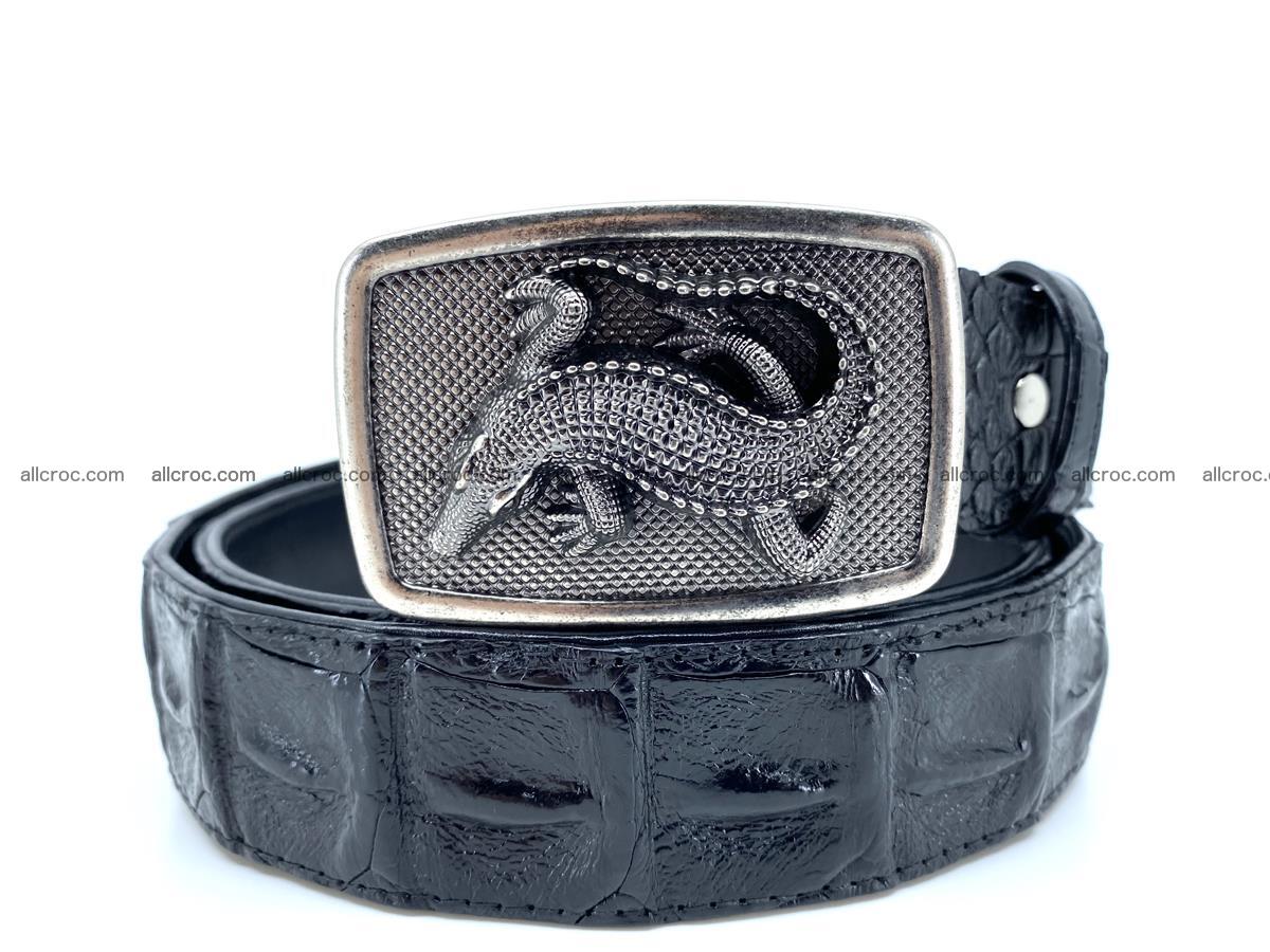 Handcrafted Crocodile leather hornback belt 807 Foto 0