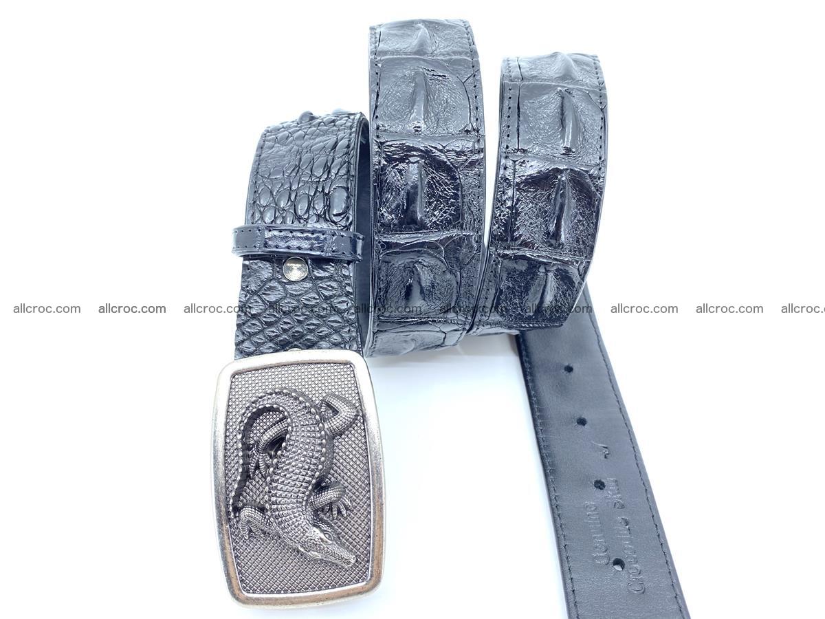 Handcrafted Crocodile leather hornback belt 807 Foto 2