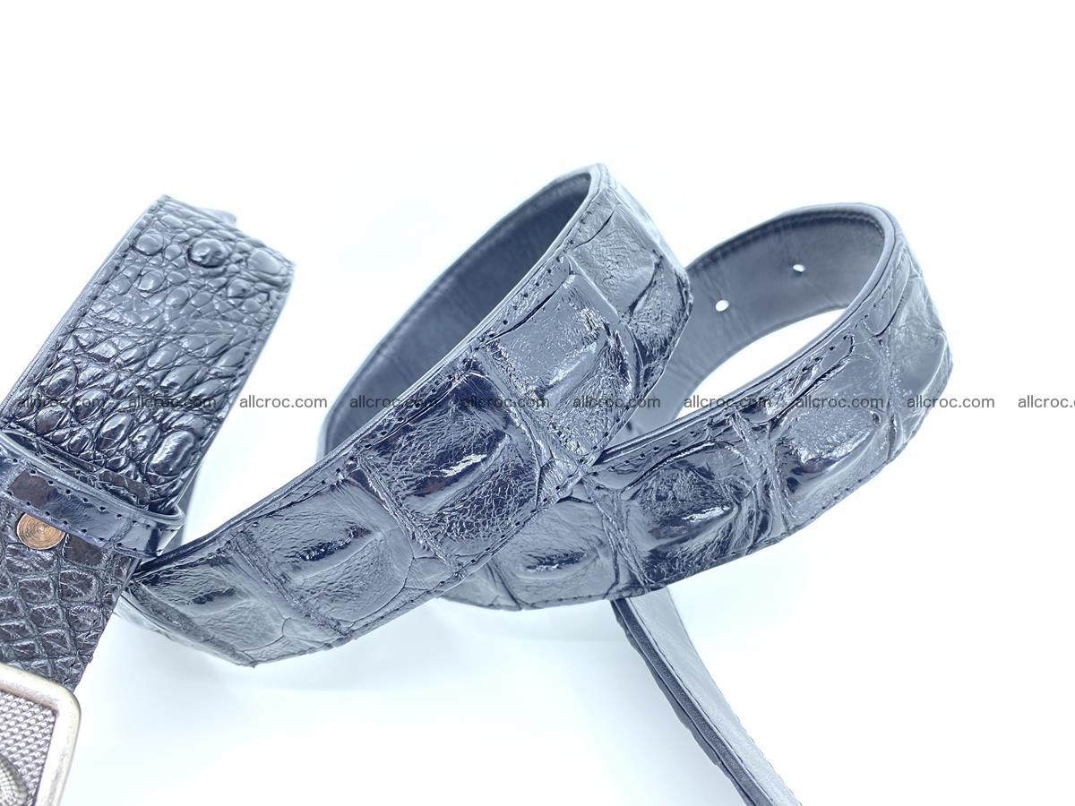 Handcrafted Crocodile leather hornback belt 807 Foto 4