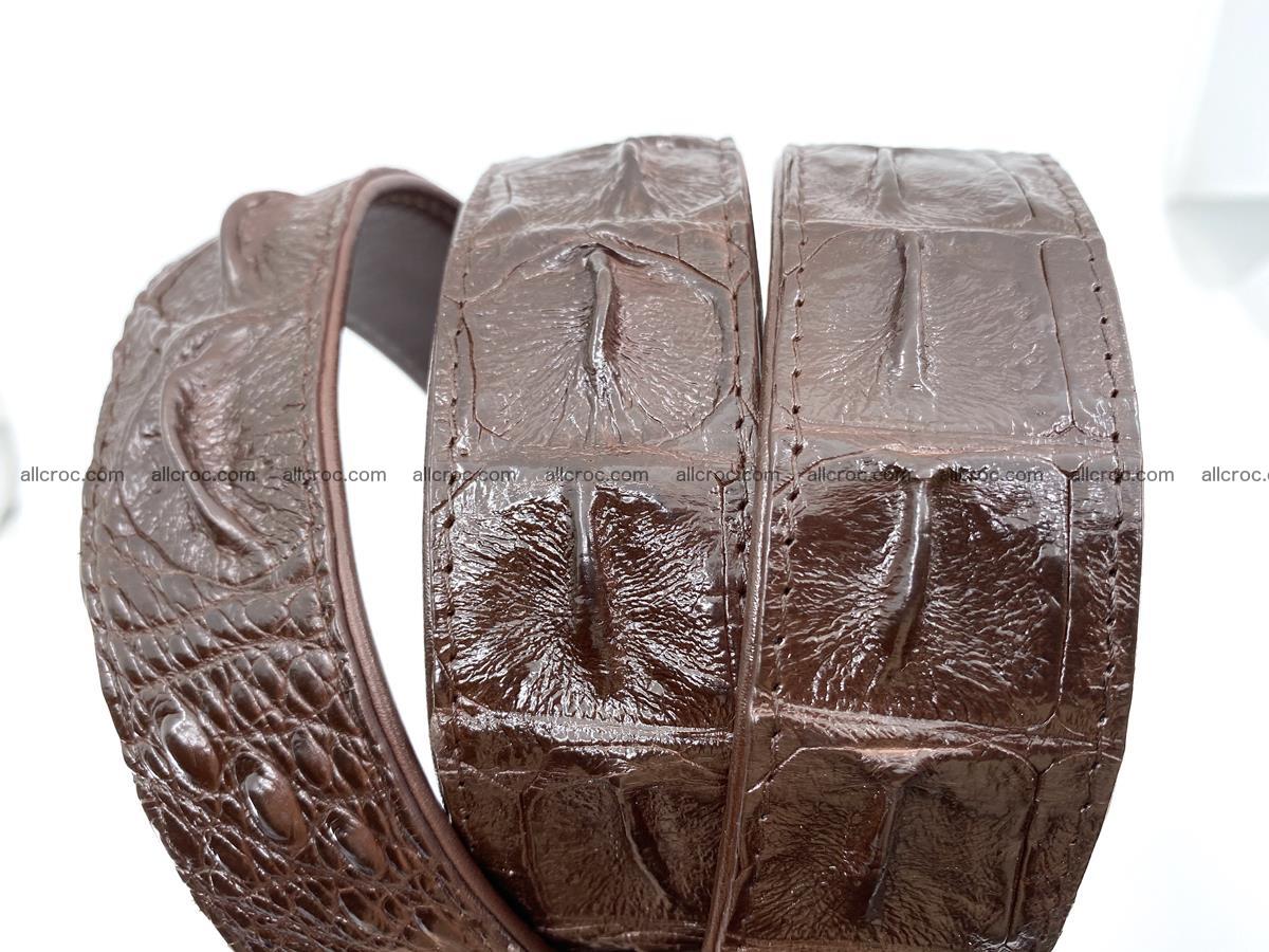 Handcrafted Crocodile leather hornback belt 747 Foto 6