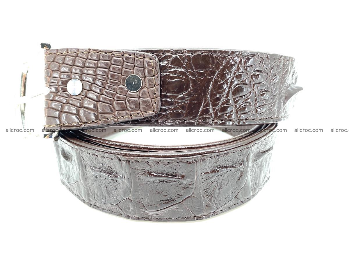 Handcrafted Crocodile leather hornback belt 747 Foto 1