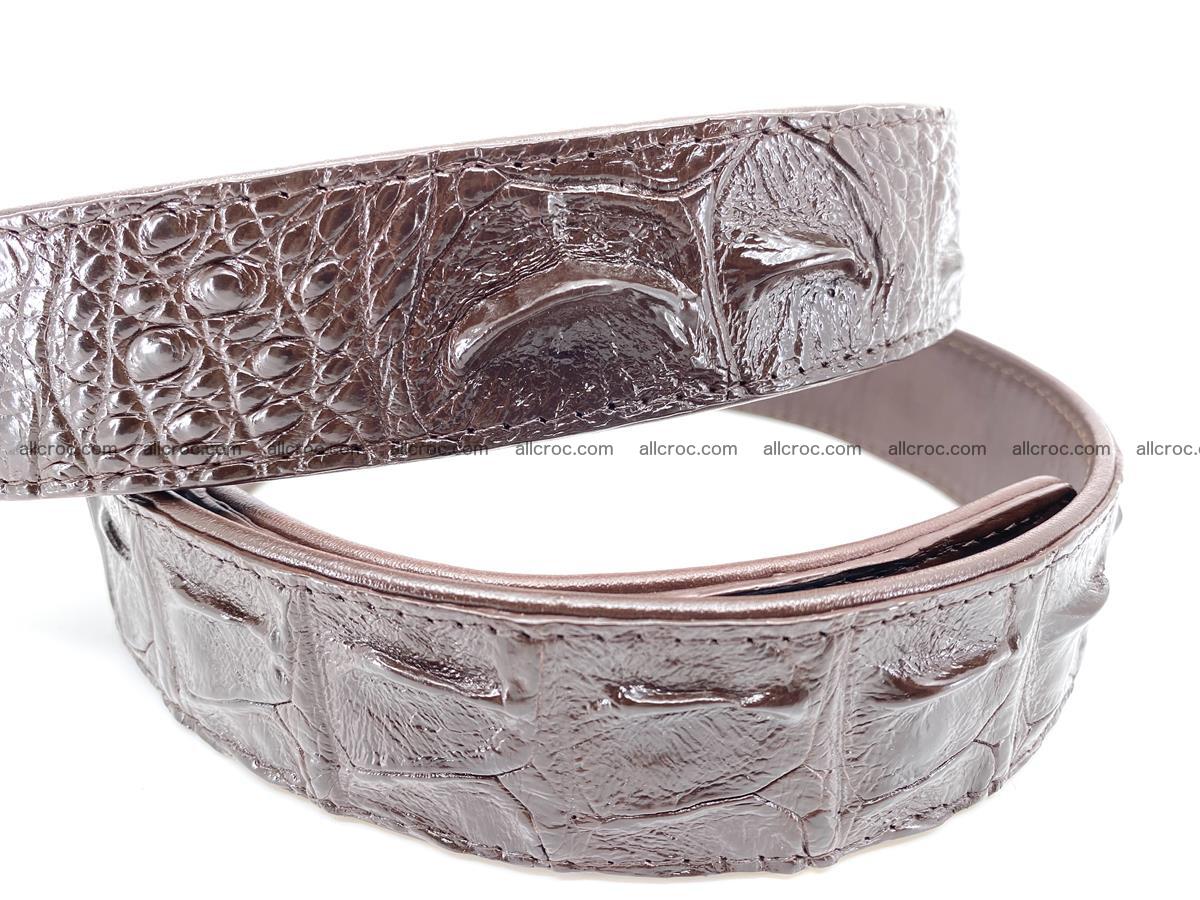 Handcrafted Crocodile leather hornback belt 747 Foto 2
