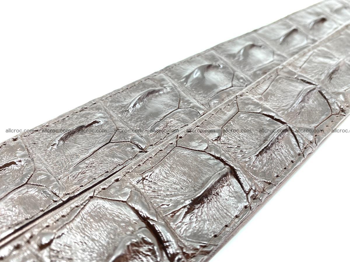 Handcrafted Crocodile leather hornback belt 747 Foto 9
