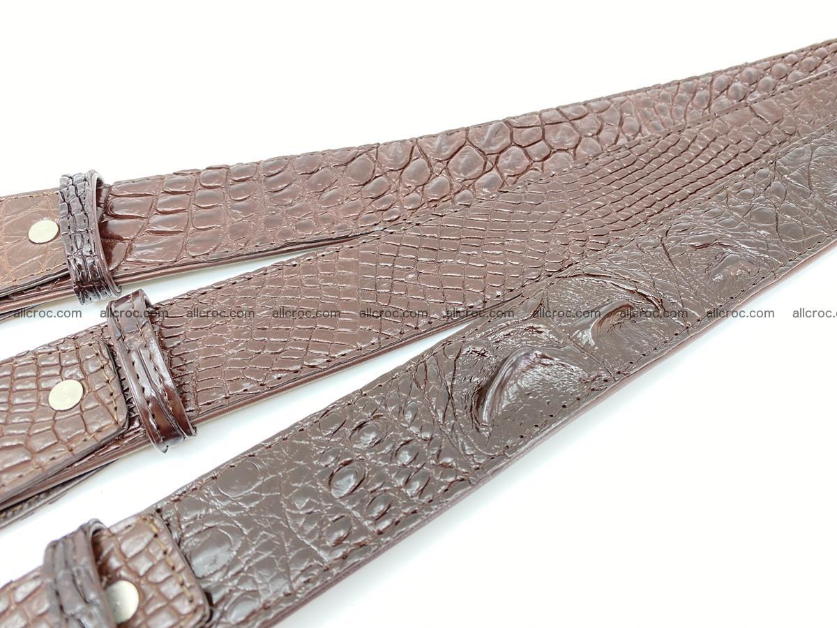 Handcrafted Crocodile leather hornback belt 790 Foto 10