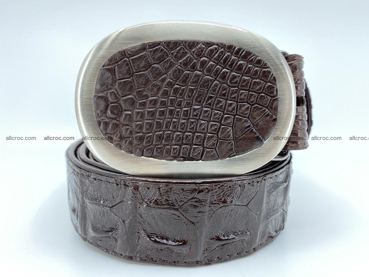 Handcrafted Crocodile leather hornback belt 790 Foto 0