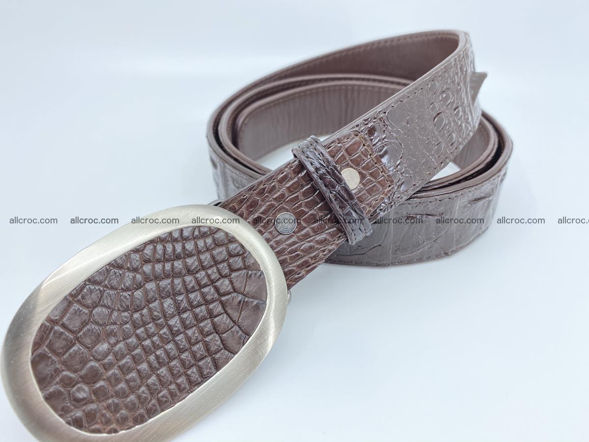 Handcrafted Crocodile leather hornback belt 790 Foto 1
