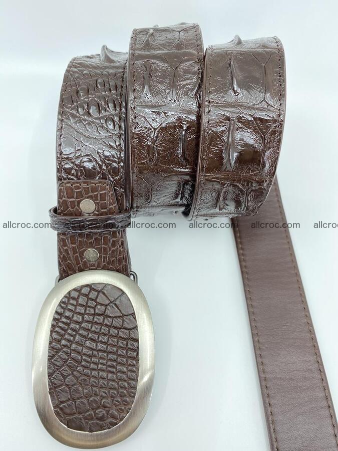 Handcrafted Crocodile leather hornback belt 790 Foto 2