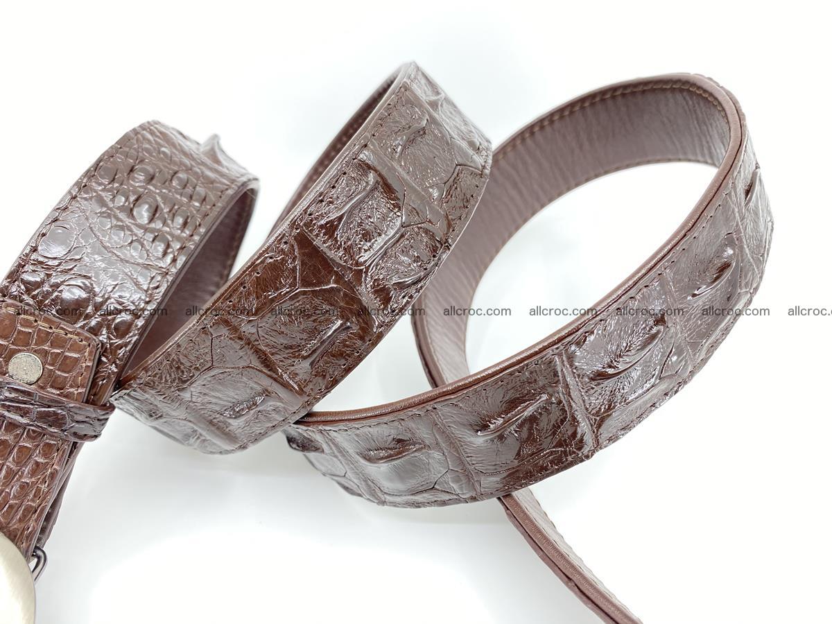Handcrafted Crocodile leather hornback belt 790 Foto 4