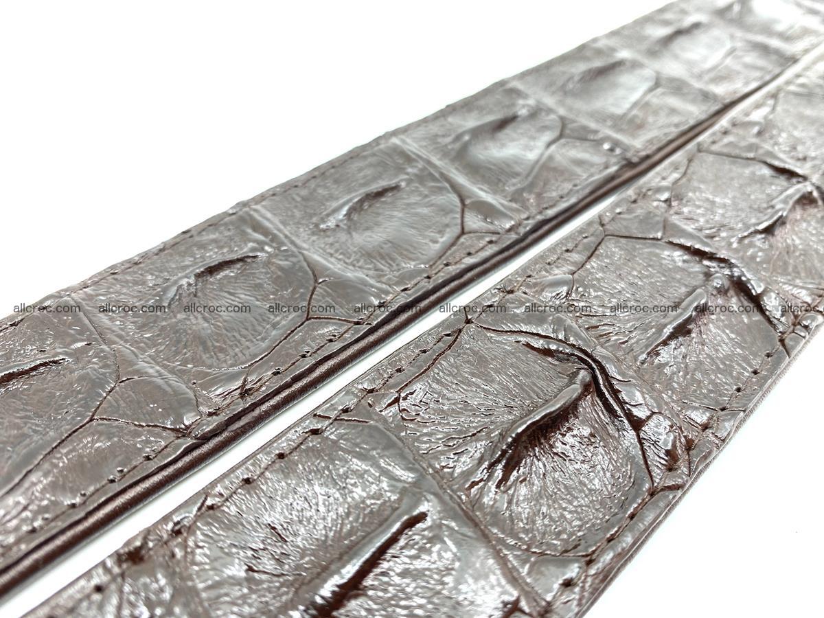 Handcrafted Crocodile leather hornback belt 747 Foto 8