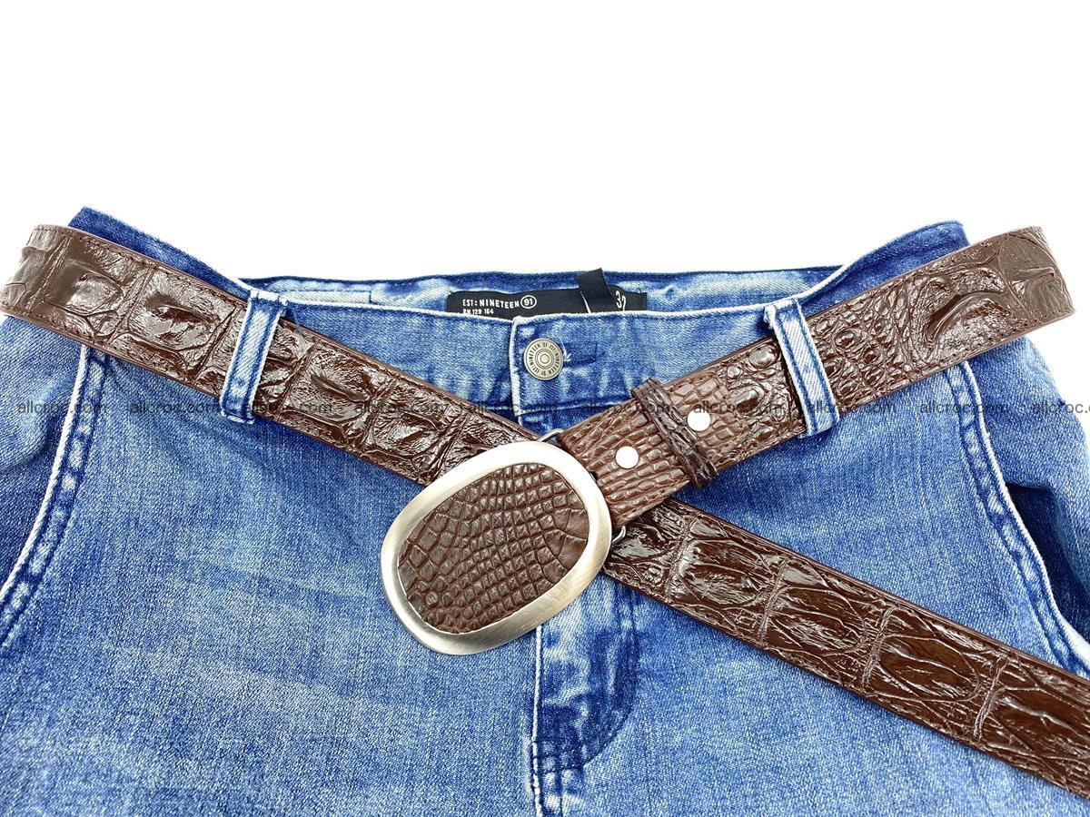 Handcrafted Crocodile leather hornback belt 790 Foto 5