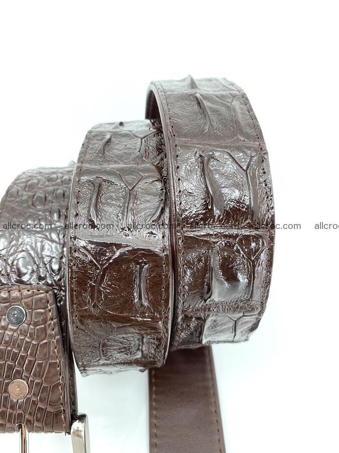 Handcrafted Crocodile leather hornback belt 747 Foto 3