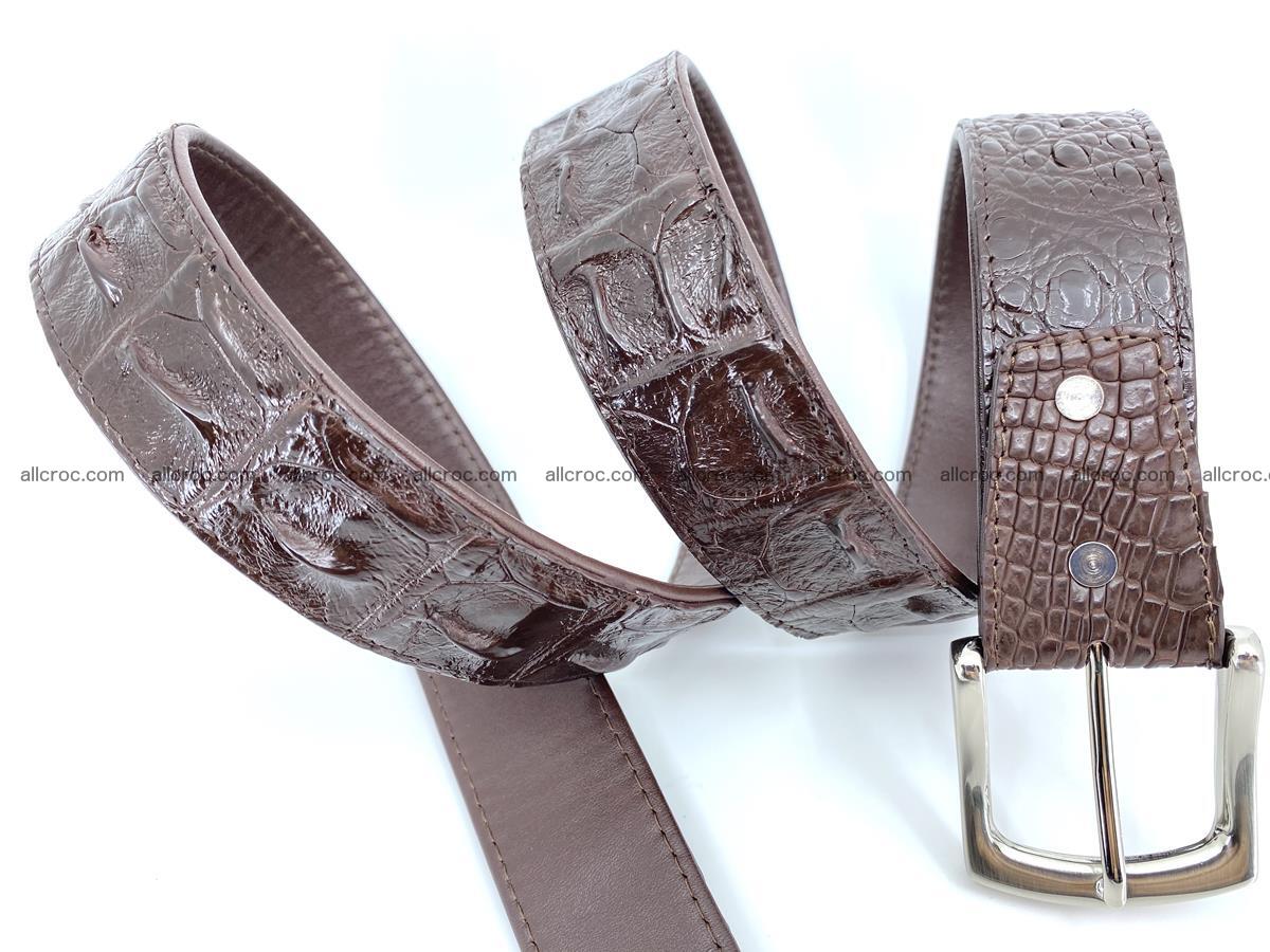Handcrafted Crocodile leather hornback belt 747 Foto 5