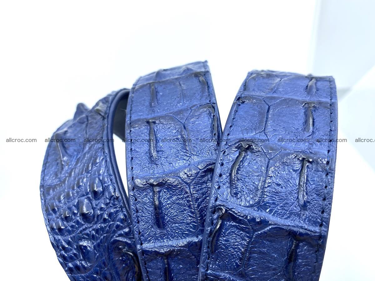 Handcrafted Crocodile leather hornback belt 2234 Foto 17