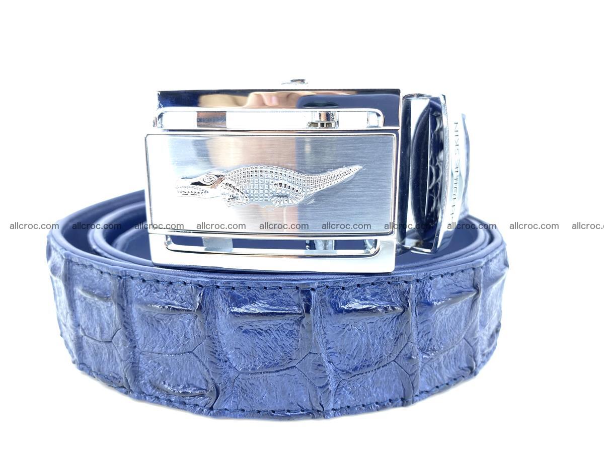 Handcrafted Crocodile leather hornback belt 2234 Foto 1