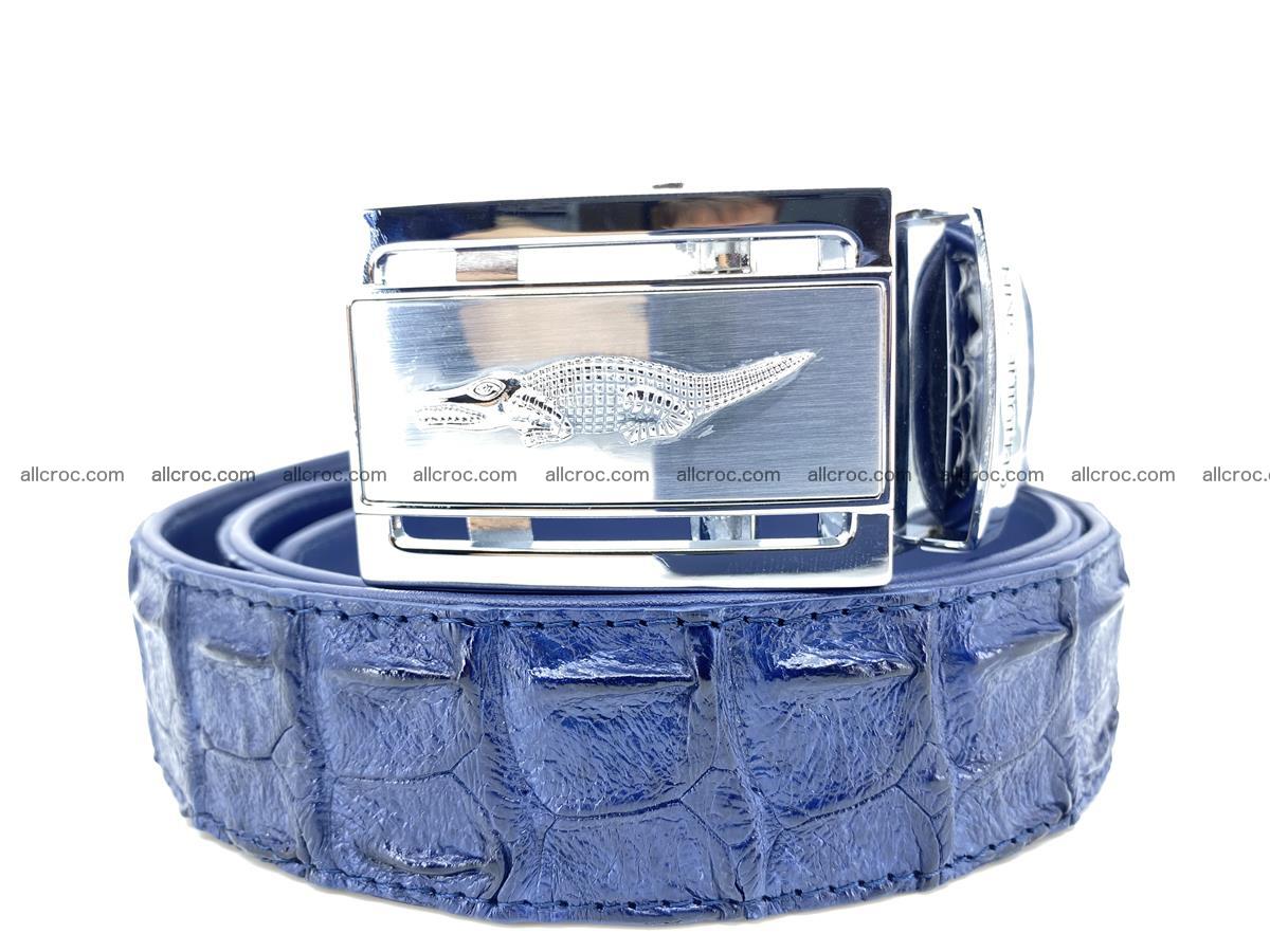 Handcrafted Crocodile leather hornback belt 2234 Foto 0