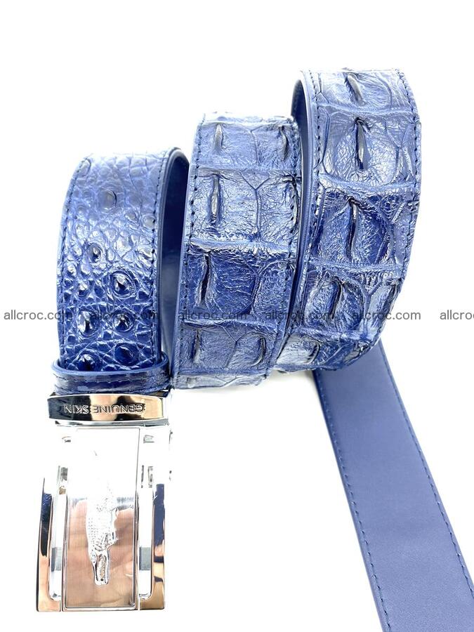 Handcrafted Crocodile leather hornback belt 2234 Foto 6