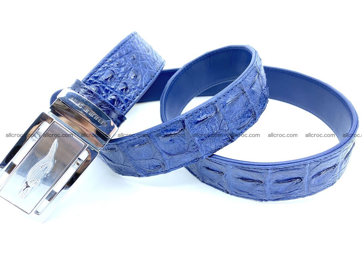 Handcrafted Crocodile leather hornback belt 2234 Foto 8