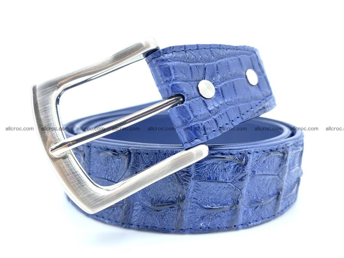 Handcrafted Crocodile leather hornback belt 746 Foto 0