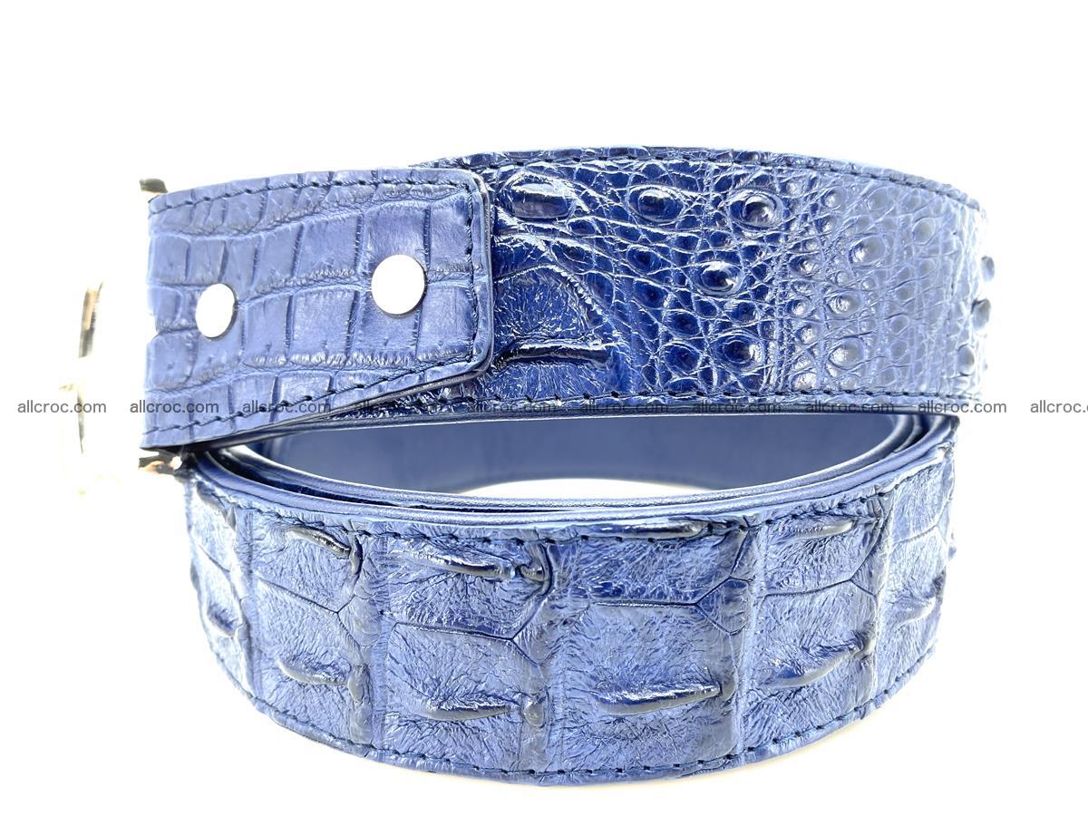 Handcrafted Crocodile leather hornback belt 746 Foto 1