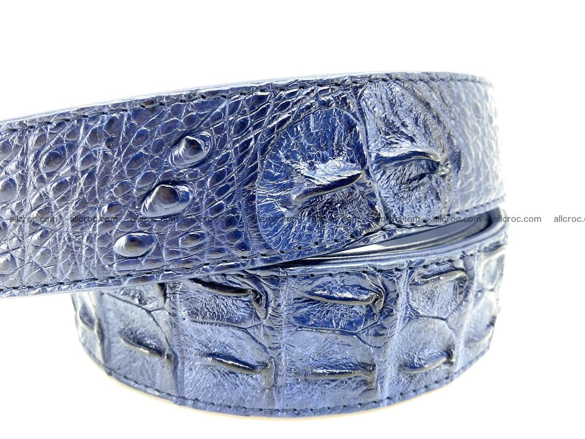 Handcrafted Crocodile leather hornback belt 746 Foto 2
