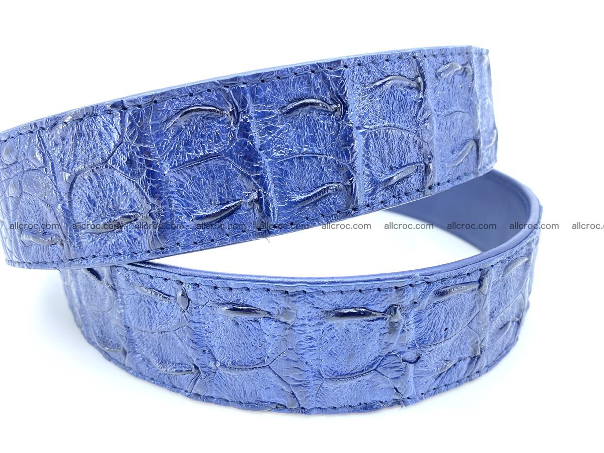 Handcrafted Crocodile leather hornback belt 746 Foto 3