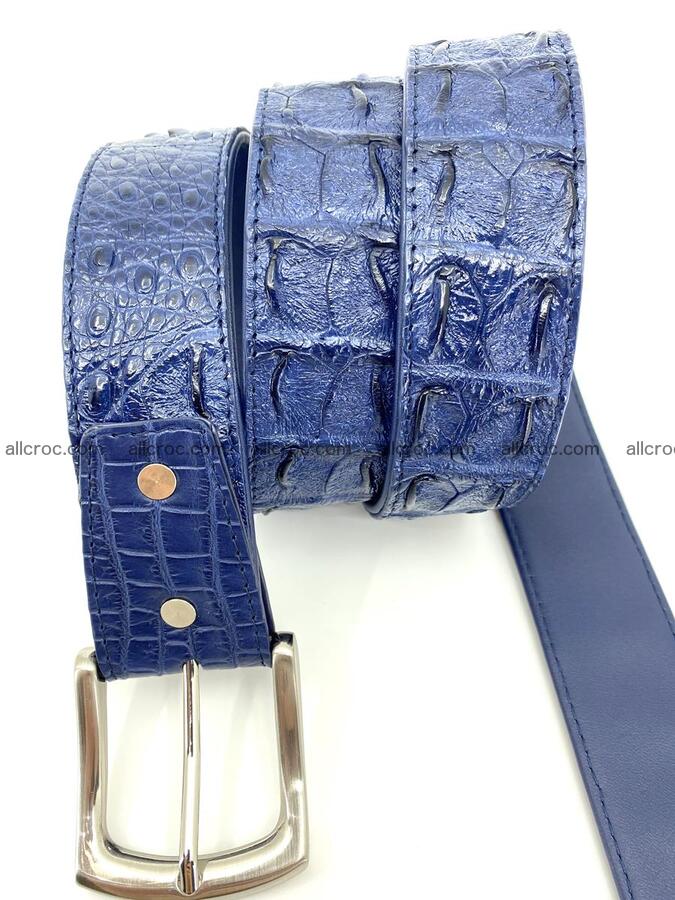 Handcrafted Crocodile leather hornback belt 746 Foto 4