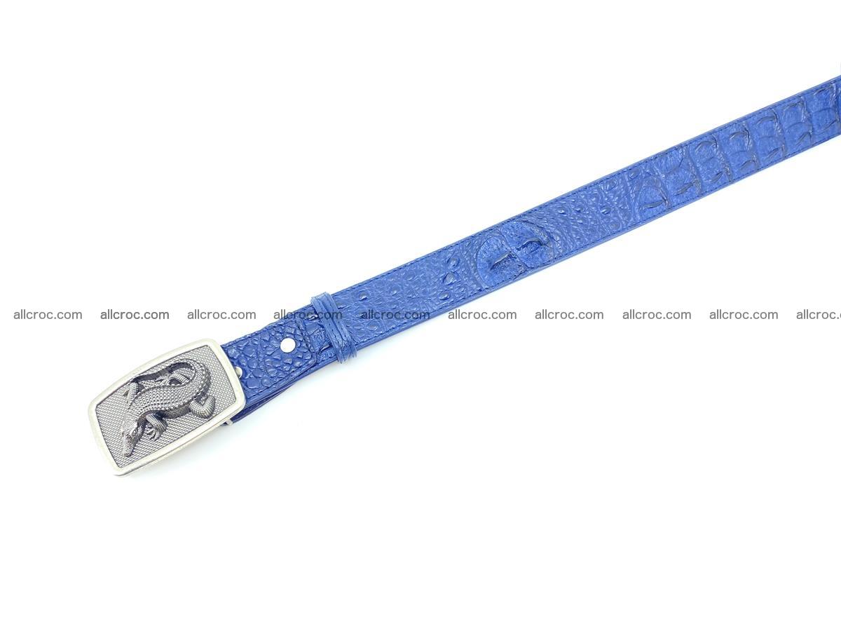Handcrafted Crocodile leather hornback belt 819 Foto 11
