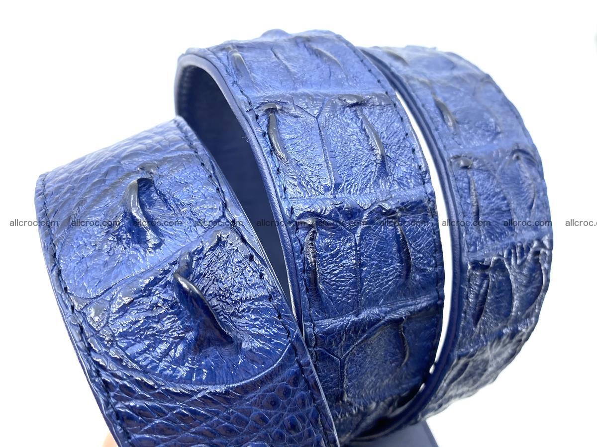 Handcrafted Crocodile leather hornback belt 819 Foto 2