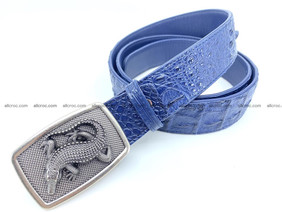 Handcrafted Crocodile leather hornback belt 819 Foto 1