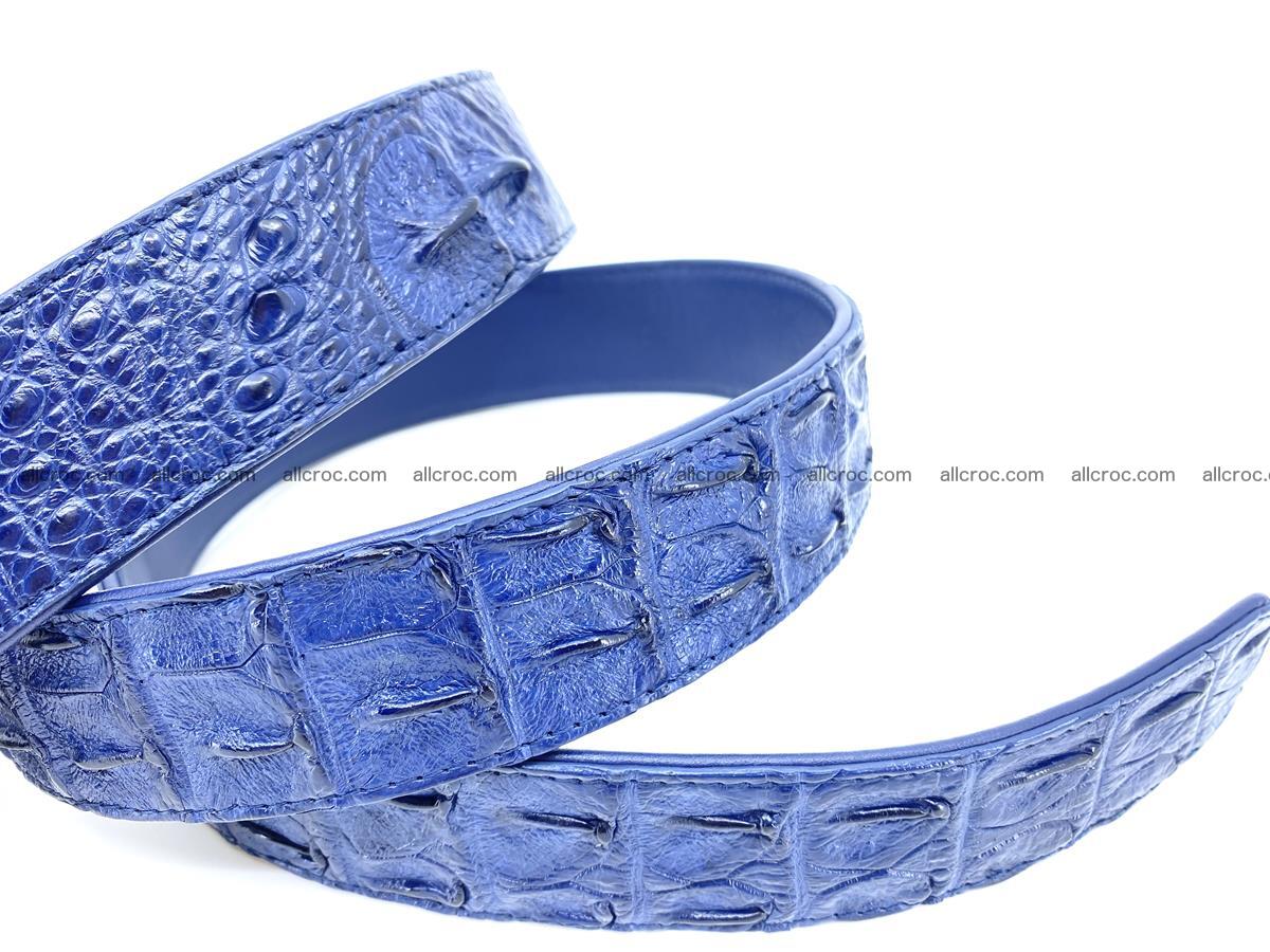Handcrafted Crocodile leather hornback belt 819 Foto 7