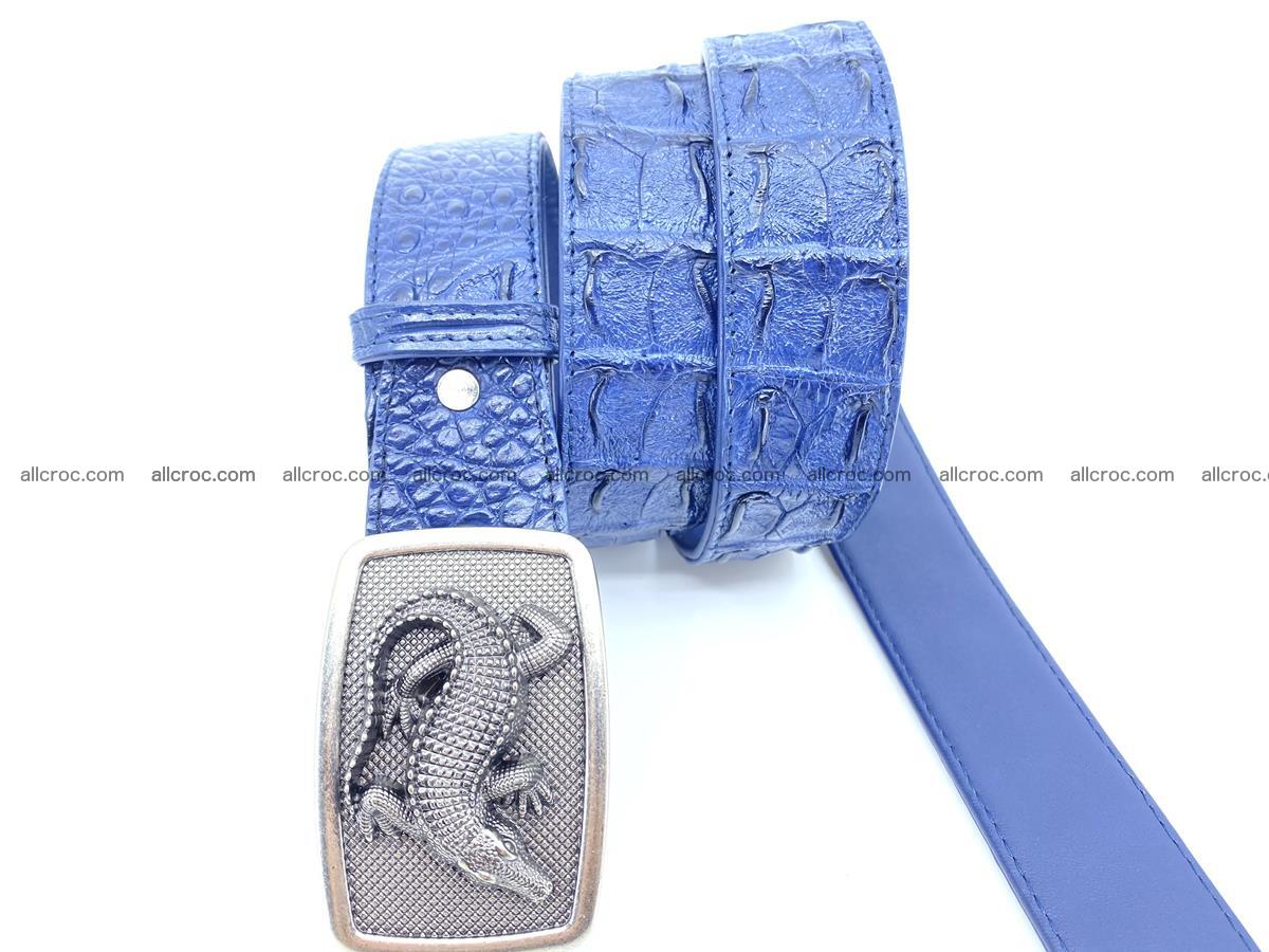 Handcrafted Crocodile leather hornback belt 819 Foto 4