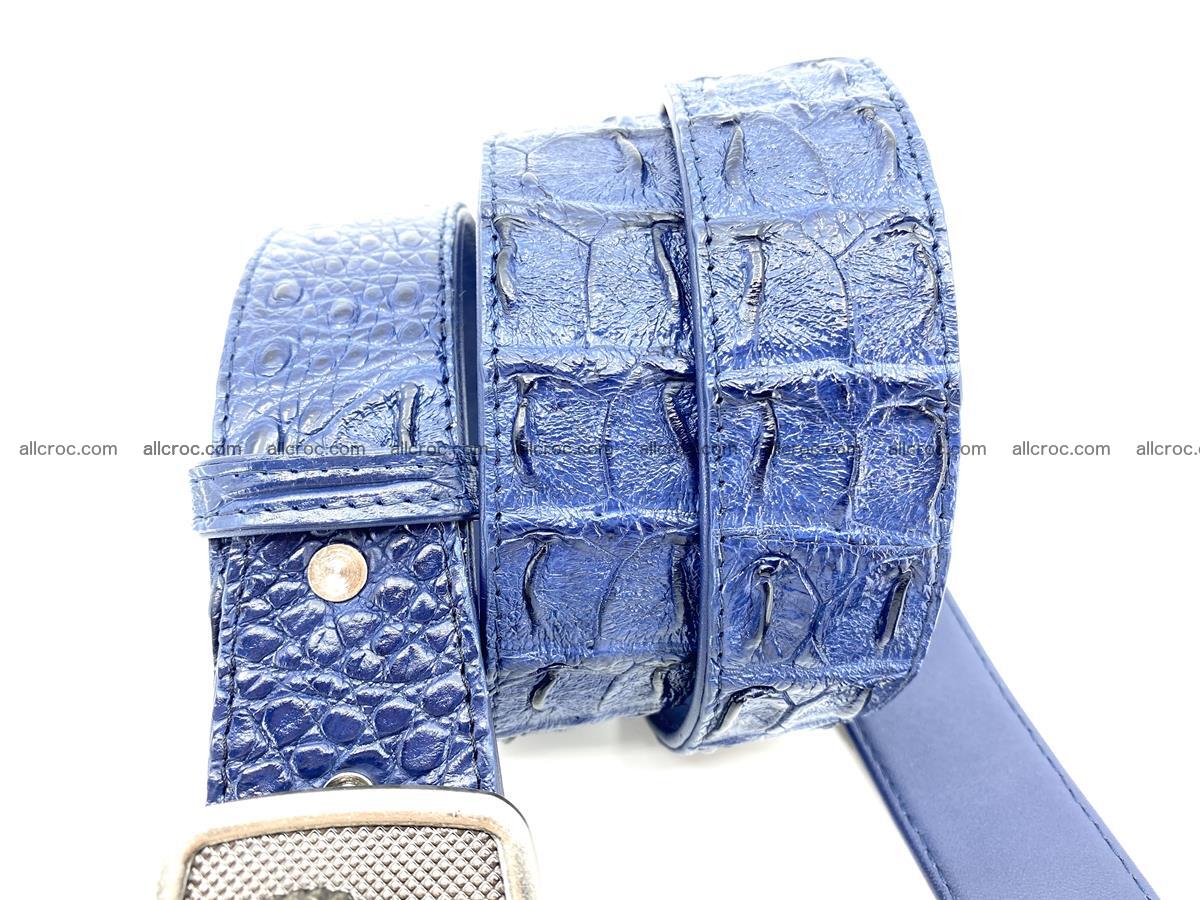 Handcrafted Crocodile leather hornback belt 819 Foto 10