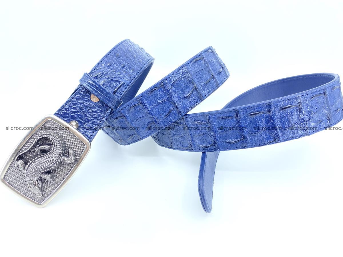 Handcrafted Crocodile leather hornback belt 819 Foto 5