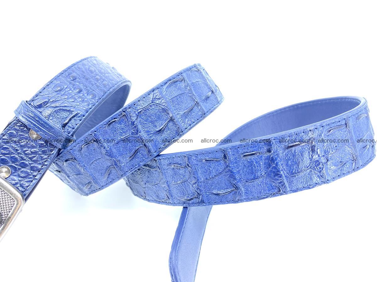 Handcrafted Crocodile leather hornback belt 819 Foto 6