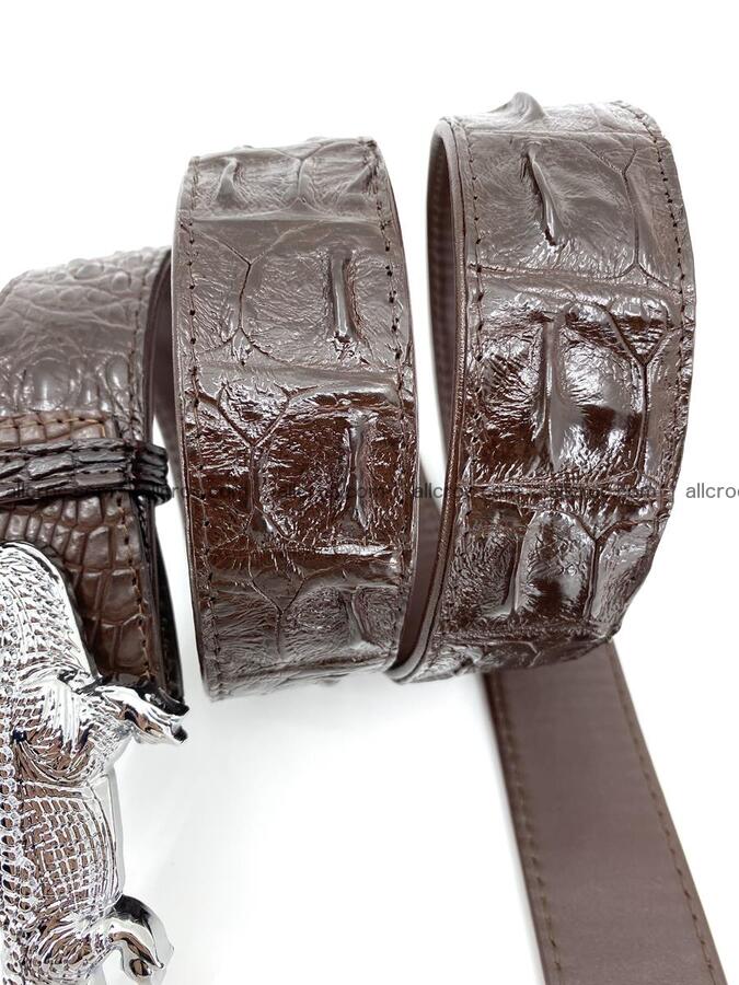 Handcrafted Crocodile leather hornback belt 766 Foto 5