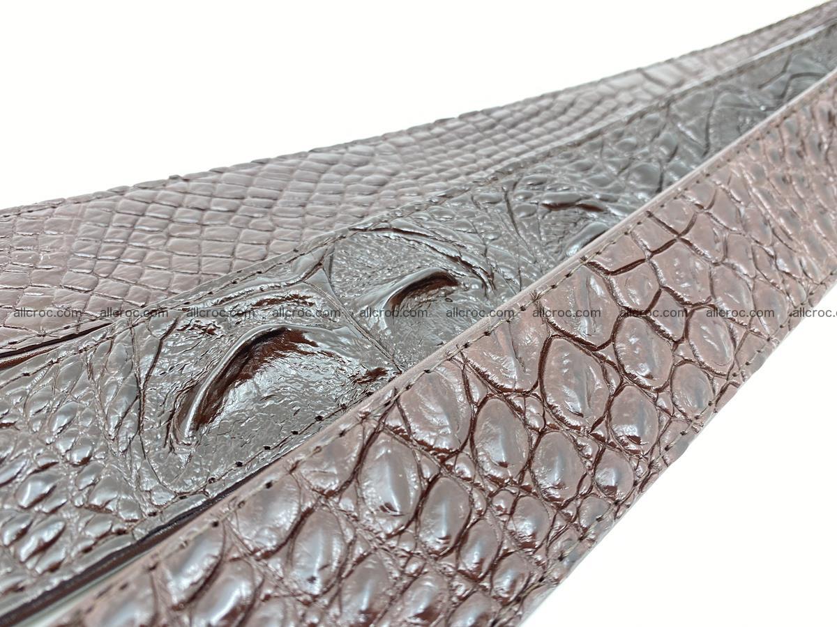 Handcrafted Crocodile leather hornback belt 773 Foto 8