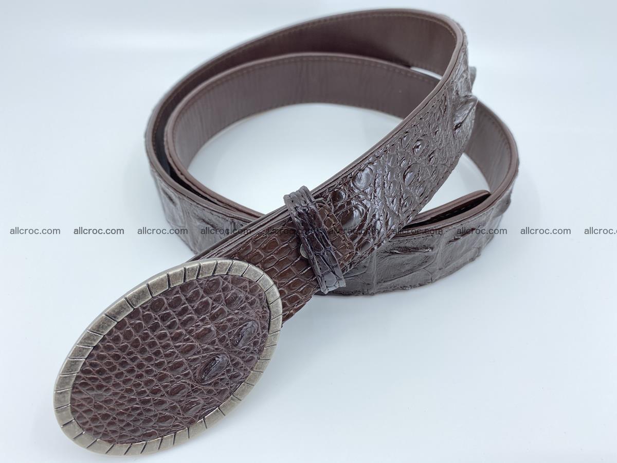 Handcrafted Crocodile leather hornback belt 773 Foto 1