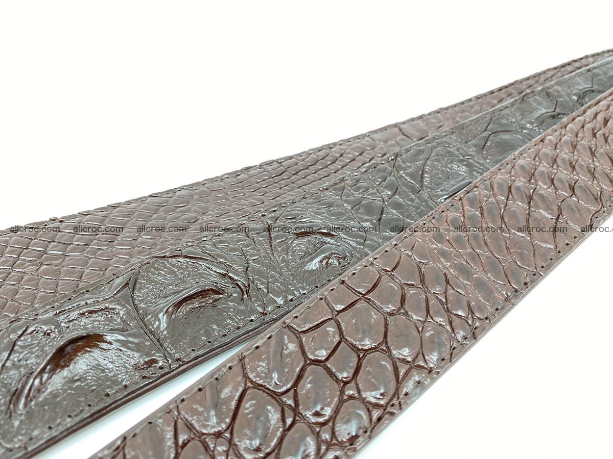 Handcrafted Crocodile leather hornback belt 784 Foto 9