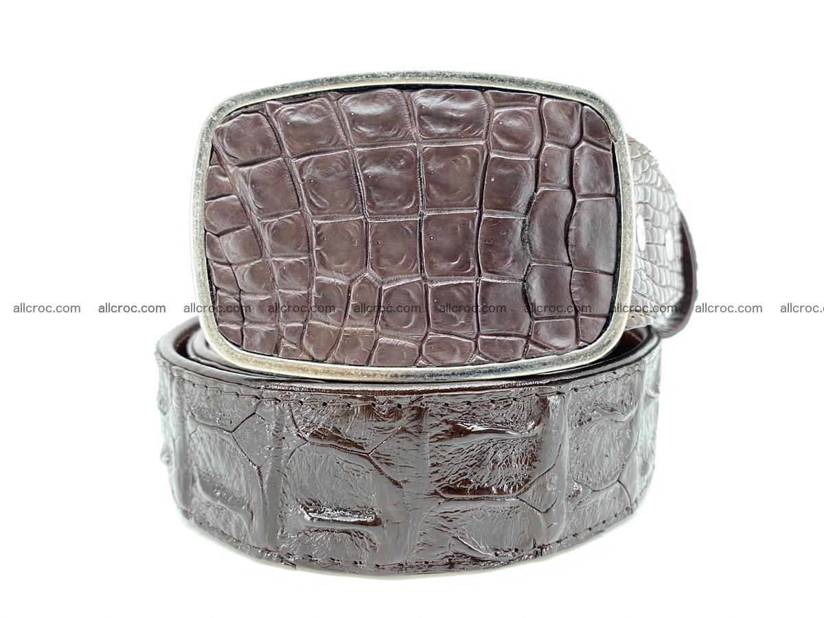 Handcrafted Crocodile leather hornback belt 784 Foto 0