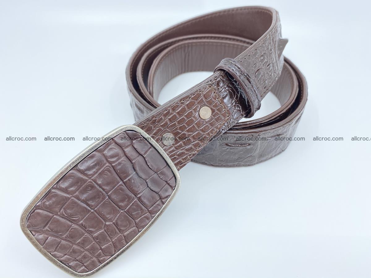 Handcrafted Crocodile leather hornback belt 784 Foto 1