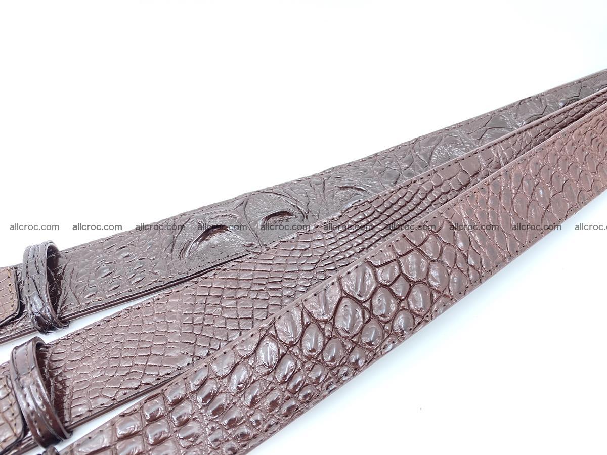 Handcrafted Crocodile leather hornback belt 796 Foto 9